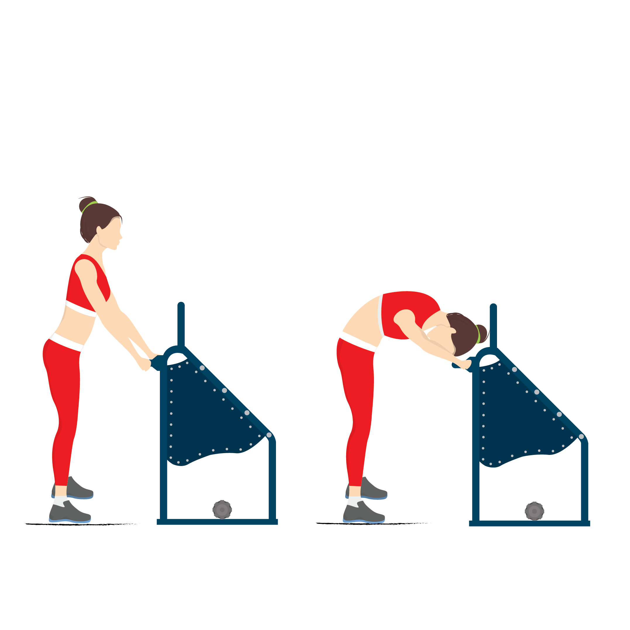standing cat stretch illustration