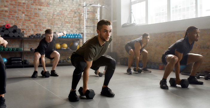 men working out