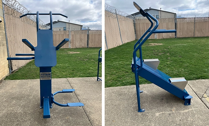 equipment outside a correctional facility