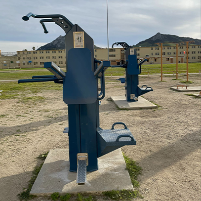 multigyms in a prison yard