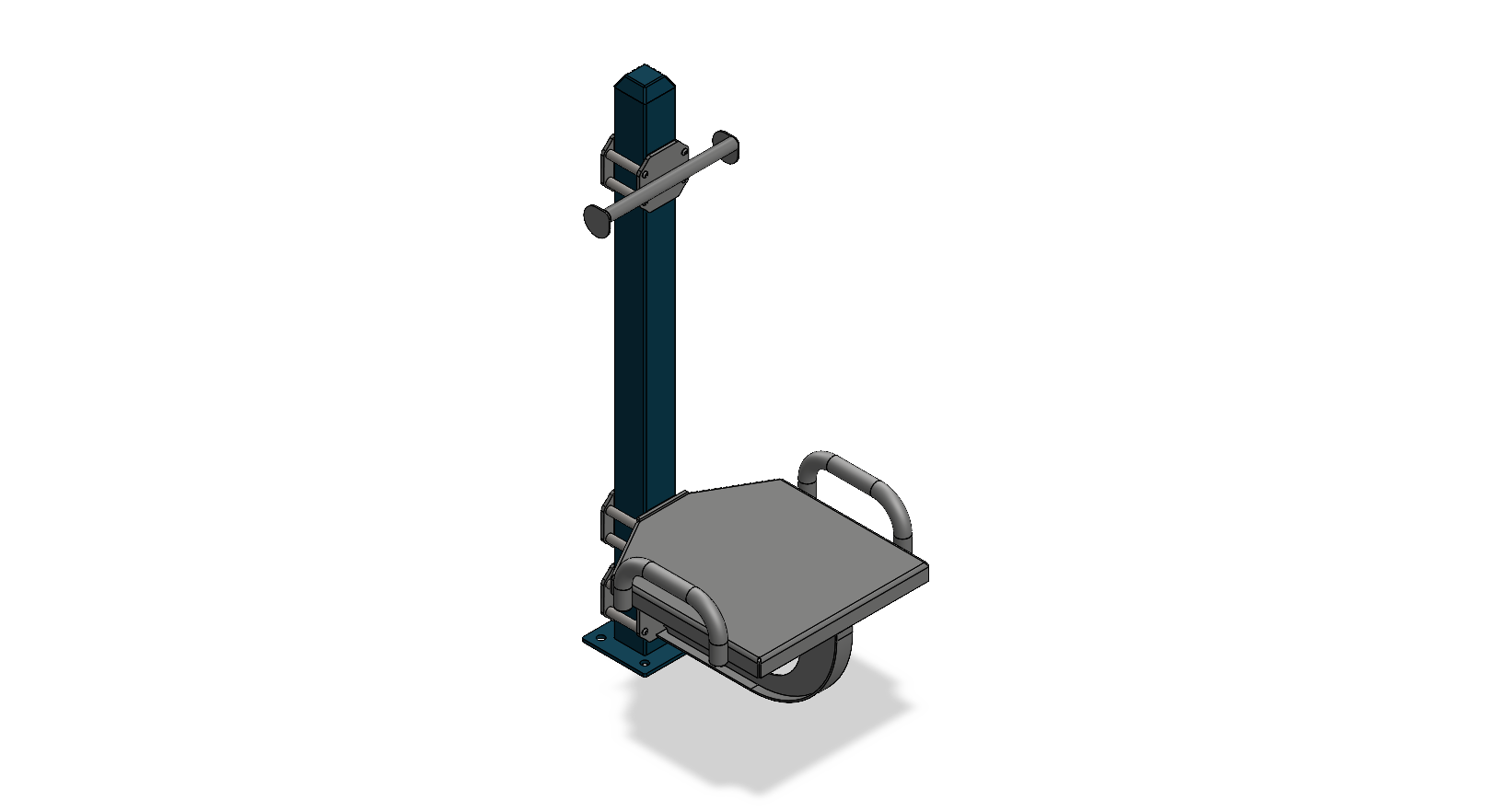 Cali-Post-Mounted Plyo Box outdoor calisthenics equipment