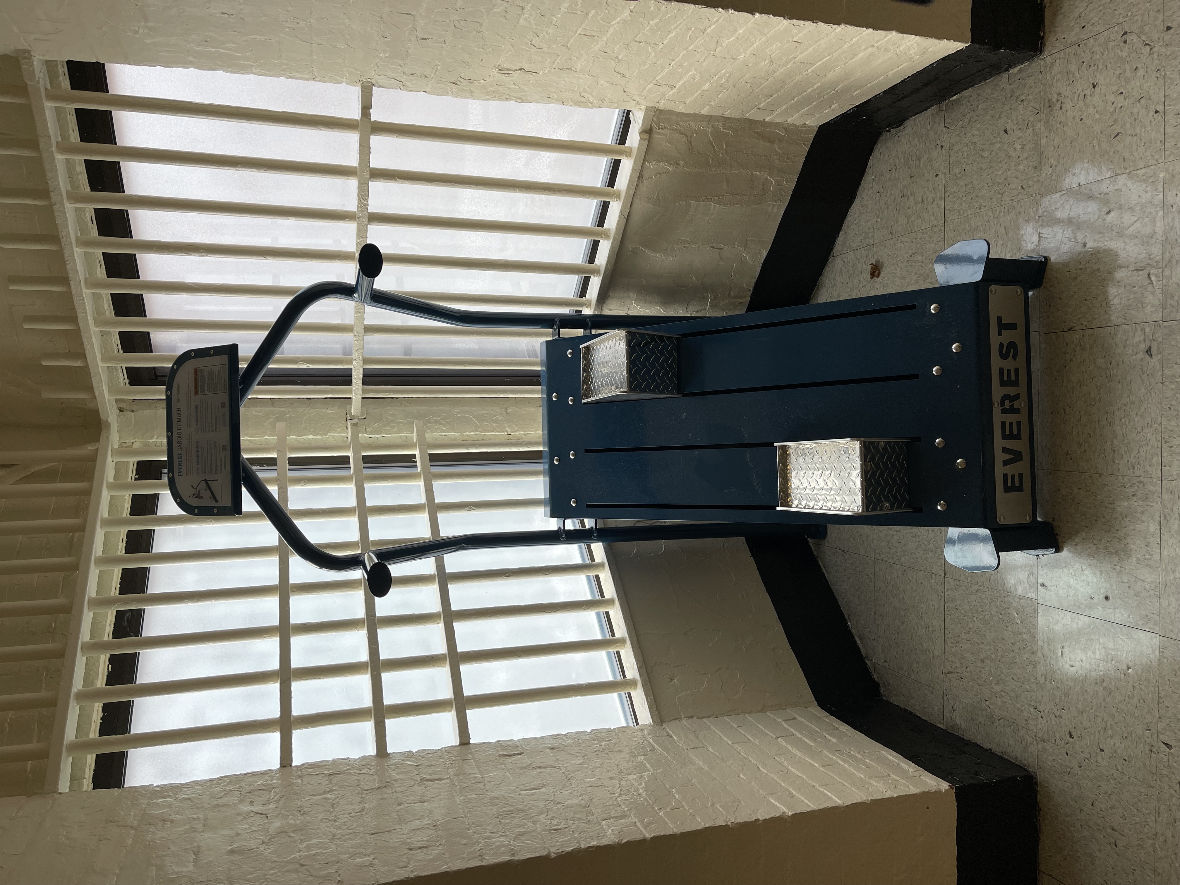 Correctional fitness equipment installed in a small prison jym
