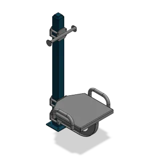 Cali-Post-Mounted Plyo Box outdoor calisthenics equipment