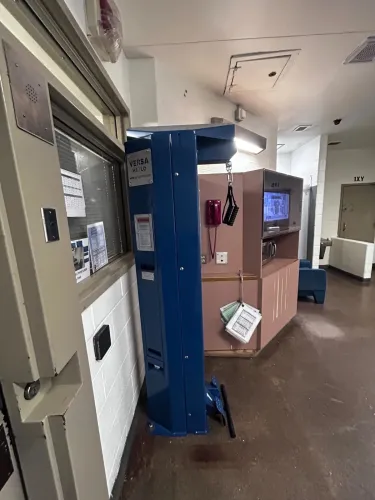 Correctional multi-gym fitness equipment installed inside the Alexandria Sheriff’s Office facility